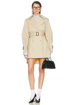Givenchy Short Cocoon Trench in Beige & Mustard - Tan. Size 36 (also in ).