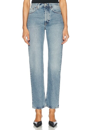 House of Dagmar Straight Leg Jeans in Light Blue - Blue. Size 28 (also in 24, 25).