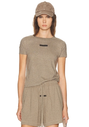 Fear of God ESSENTIALS Cap Sleeve Tee in Homestead Heather - Grey. Size L (also in M, S, XS).