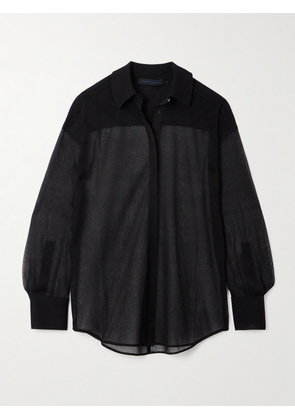Proenza Schouler - Smithson Silk-organza Blouse - Black - x small,small,medium,large