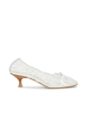 HERBERT LEVINE Rain Check 50 Heel in Clear & White - White. Size 36 (also in 36.5, 37.5, 38, 38.5, 39, 39.5, 41).