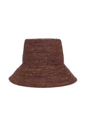 Janessa Leone Felix Hat in Dark Earth - Brown. Size S (also in L, M).