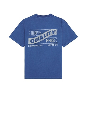 Honor The Gift Vintage Oil Tee in Blue - Blue. Size L (also in M, S, XL/1X).