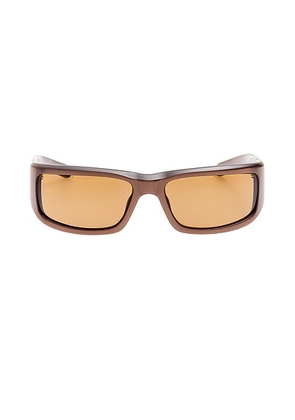 JACQUEMUS Aero Sunglasses in Matte Metallic Bronze  Bronze  & Brown - Metallic Bronze. Size all.