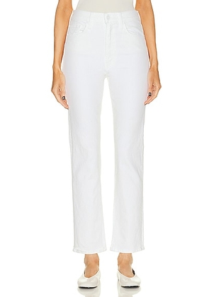 MOTHER High Waisted Rider Ankle Jeans in Fairest Of Them All - White. Size 34 (also in 33).