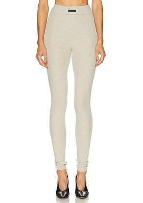 Fear of God ESSENTIALS Soft Rib Legging in Heather Stone - Beige. Size L (also in M, S, XS).