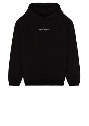 Maison Margiela Upside Down Logo Hoodie in Black - Black. Size 48 (also in 50, 52).