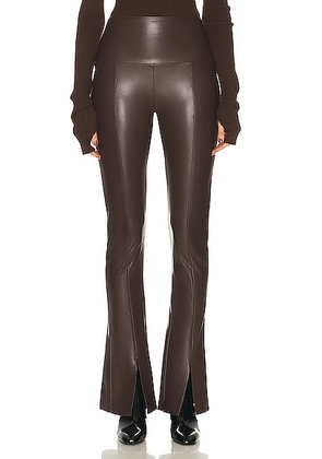 Norma Kamali Spat Legging in Chocolate - Chocolate. Size XL (also in L).