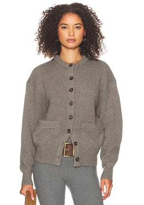 Helsa Denali Cardigan in Dark Marled Taupe - Taupe. Size L (also in M, XL).