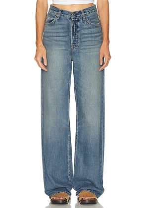 GRLFRND Elliot V Front in Vermont Ave - Blue. Size 24 (also in 23, 25, 26, 27, 30).