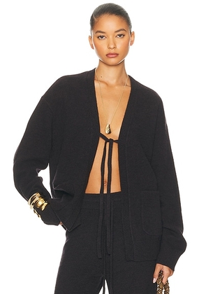 Helsa Paxton Cardigan in Dark Brown - Brown. Size M (also in L).