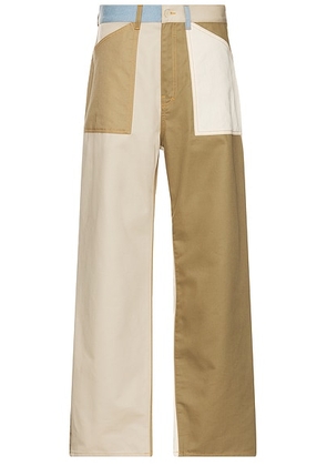 Givenchy Relaxed Fit Patchwork Denim Jeans in Multicolor in 960 - Tan. Size 34 (also in 36).