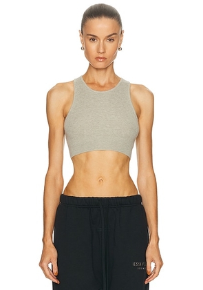 Fear of God ESSENTIALS Soft Rib Sport Tank Top in Abbey Stone - Grey. Size L (also in M, S, XS).