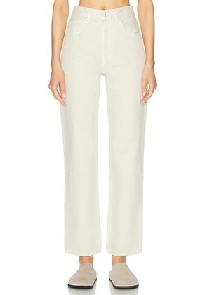 SLVRLAKE London Straight Leg in Ecru - Ivory. Size 30 (also in ).
