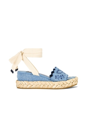 Jimmy Choo Arlee Wedge in Blue Haze & Natural - Blue. Size 36 (also in 36.5, 37, 37.5, 38, 38.5, 39, 40, 41).