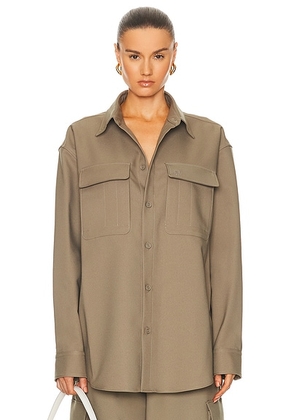 OFF-WHITE Drill Military Overshirt in Beige - Brown. Size XL/1X (also in ).