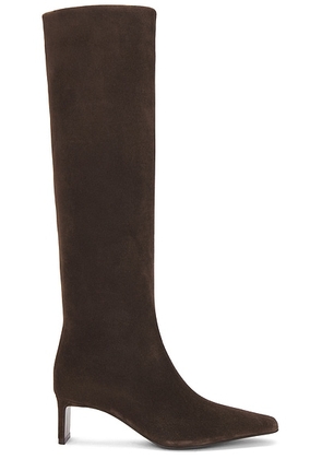 KHAITE Ona Knee High Boot in Ebano - Brown. Size 36.5 (also in 38.5, 39).