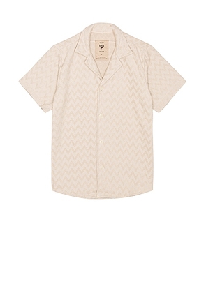 OAS Grey Zig Shirt in Grey Zig - Taupe. Size S (also in L, M).