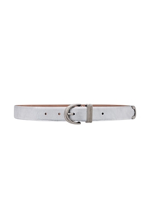 KHAITE Bambi Antique Silver 25mm Belt in Silver - Metallic Silver. Size 75 (also in 70, 80, 90).