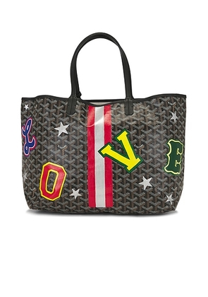 goyard Goyard Customized Varsity Letter Love Monogram Saint Louis PM Tote Bag in Brown - Brown. Size all.