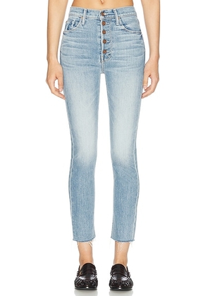 MOTHER The Pixie Dazzler Ankle Fray Jeans in Ivy League Cowboy - Blue. Size 28 (also in 30).