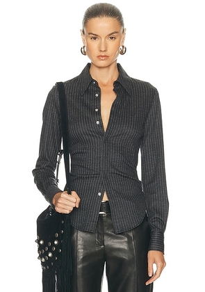 Isabel Marant Romea Top in Anthracite - Charcoal. Size 38 (also in 34, 36).