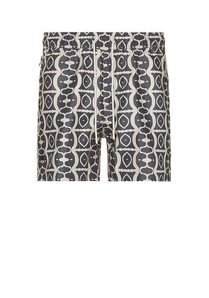 OAS Forge Hypnotise Swim Short in Navy - Brown. Size S (also in XL/1X).