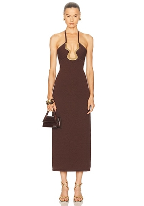 Cult Gaia Valma Dress in Java - Brown. Size M (also in L, S, XS).