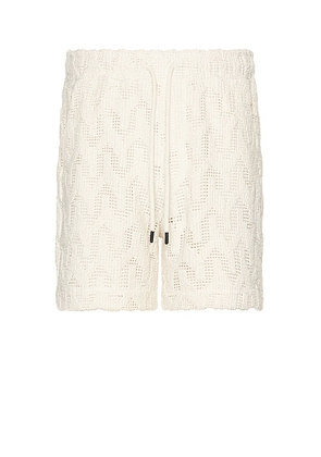 OAS Atlas Crochet Short in Cream - Cream. Size M (also in XL/1X).