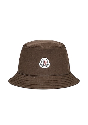 Moncler Bucket Hat in Military Green - Army. Size L (also in M, S).