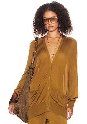 Helsa Arlena Cardigan in Olive Green - Olive. Size L (also in M, S).