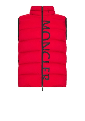 Moncler Amak Vest in Red - Red. Size 2 (also in 4, 5).