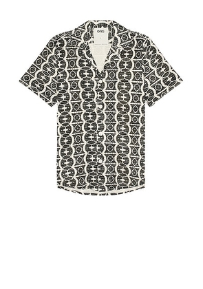 OAS Hypnotise Cuba Net Shirt in Black - Black. Size M (also in L, S).