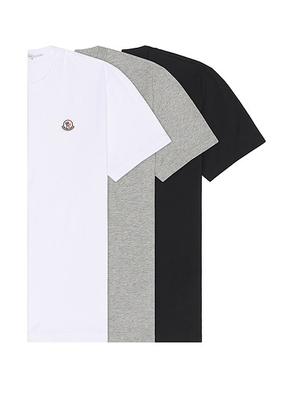 Moncler 3 Pack Tee in Multi - White. Size S (also in XL/1X).