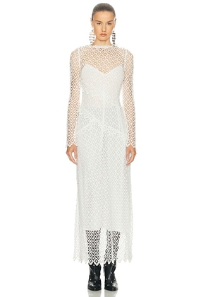 Isabel Marant Lisia Dress in Ecru - Cream. Size 36 (also in 34, 38).