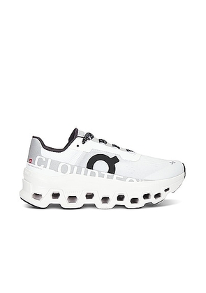 On Cloudmonster Sneaker in All White - White. Size 9.5 (also in 10, 8.5).