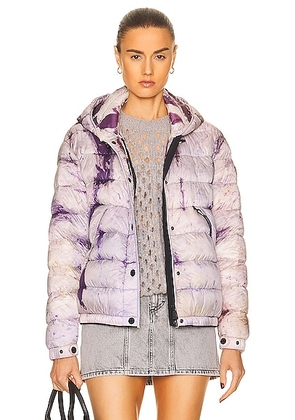Moncler Grenoble Rives Bomber Jacket in Tie Dye Multi - Lavander. Size 0/XS (also in 3/L).