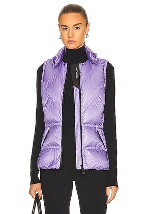 Moncler Grenoble Moye Vest in Lavender - Lavender. Size 0/XS (also in ).