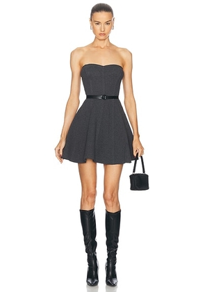 Norma Kamali Strapless Grace Mini Dress in Dark Heather Grey - Grey. Size XL (also in ).