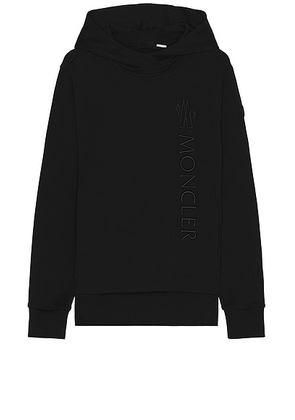 Moncler Logo Hoodie in Black - Black. Size S (also in M).