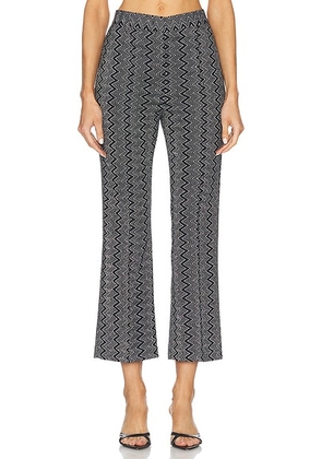 Missoni Zig Zag Lame Trouser in Black & Silver - Metallic Silver. Size 38 (also in ).