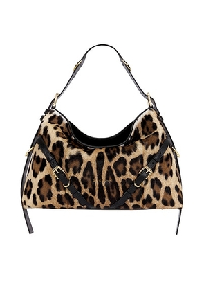 Givenchy Medium Voyou Bag in Black & Beige - Black. Size all.