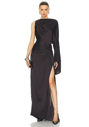 L'Academie by Marianna Cassia Gown in Dark Brown - Chocolate. Size L (also in S).