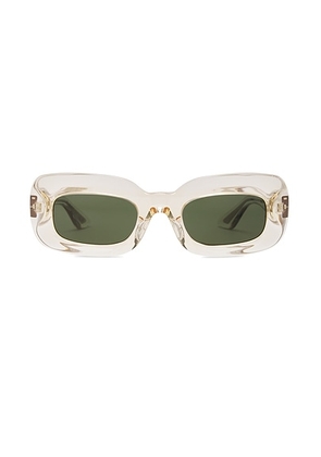Oliver Peoples X Khaite 1966c Rectangle Sunglasses in Transparent Yellow - Yellow. Size all.
