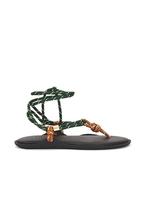 FlÃ²wze Flo Twin Sandal in Green & Hazelnut - Dark Green. Size 41 (also in 38, 40).