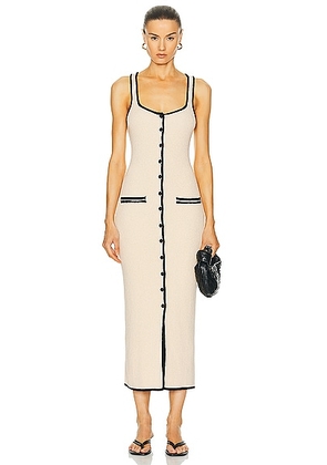 L'Academie by Marianna Havilah Midi Dress in Beige - Beige. Size M (also in L, XL).