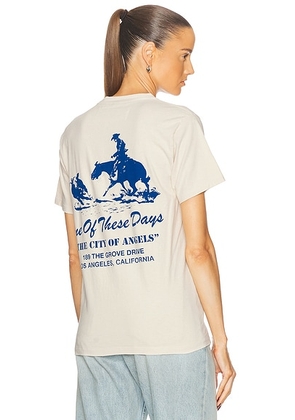 ONE OF THESE DAYS x FWRD The City Of Angels Tee in Bone - Cream. Size L (also in M, XL/1X).