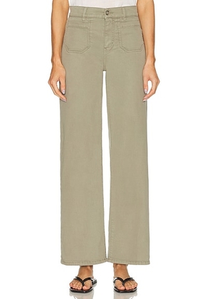 FRAME Le Slim Palazzo Modernist Pocket in Thyme - Olive. Size 30 (also in ).