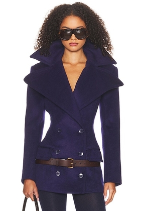 Helsa The Dramatic Collar Peacoat in Navy - Navy. Size M (also in L, S, XL, XS).