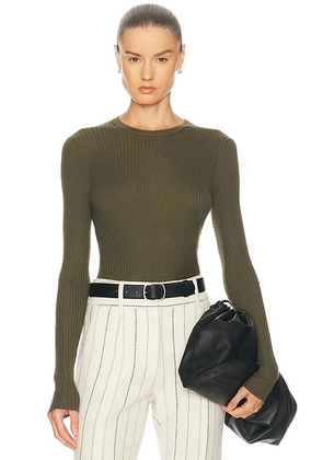 Gabriela Hearst Browning Knit Top in Olive - Dark Green. Size XS (also in ).